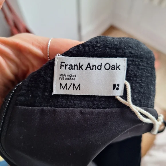 Frank & Oak Black Mini Textured Skirt - Picture 2 of 8